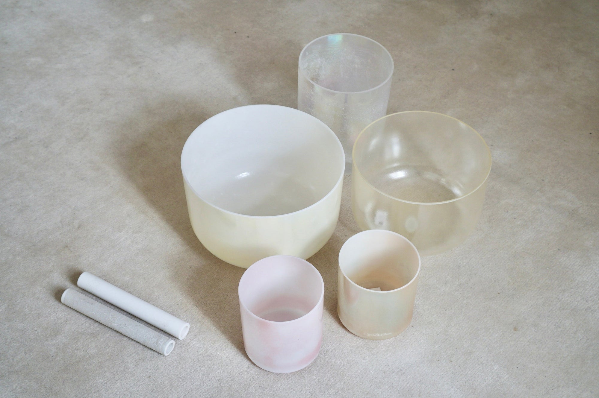 Crystal singing bowls arranged by chakra notes — a guide to choosing your Alchemy Crystal Singing Bowl