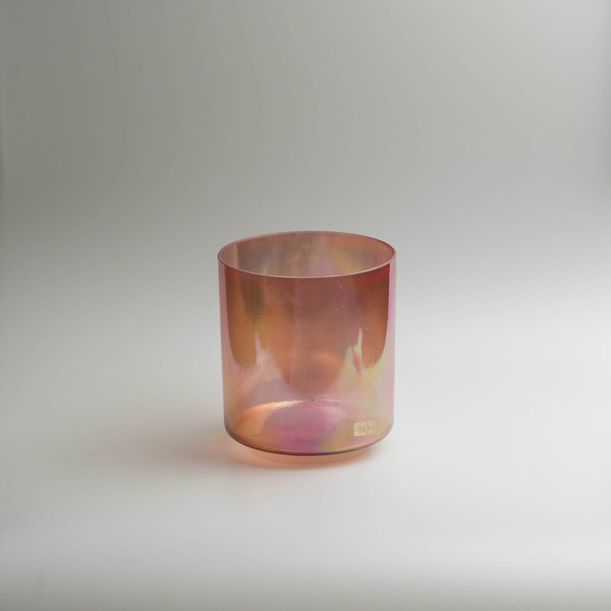 red 6" G#-45 Rose Quartz, Platinum, Palladium (Inside) Bowl