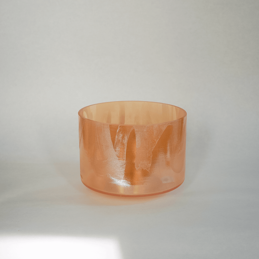 orange Azeztulite Grandmother Crystal Singing Bowl