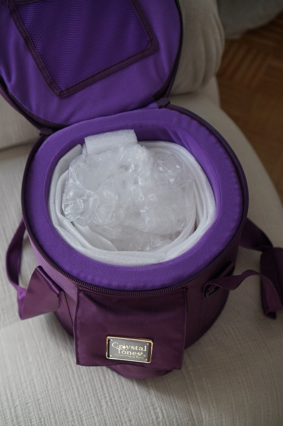 View inside the purple case from Crystal Tones