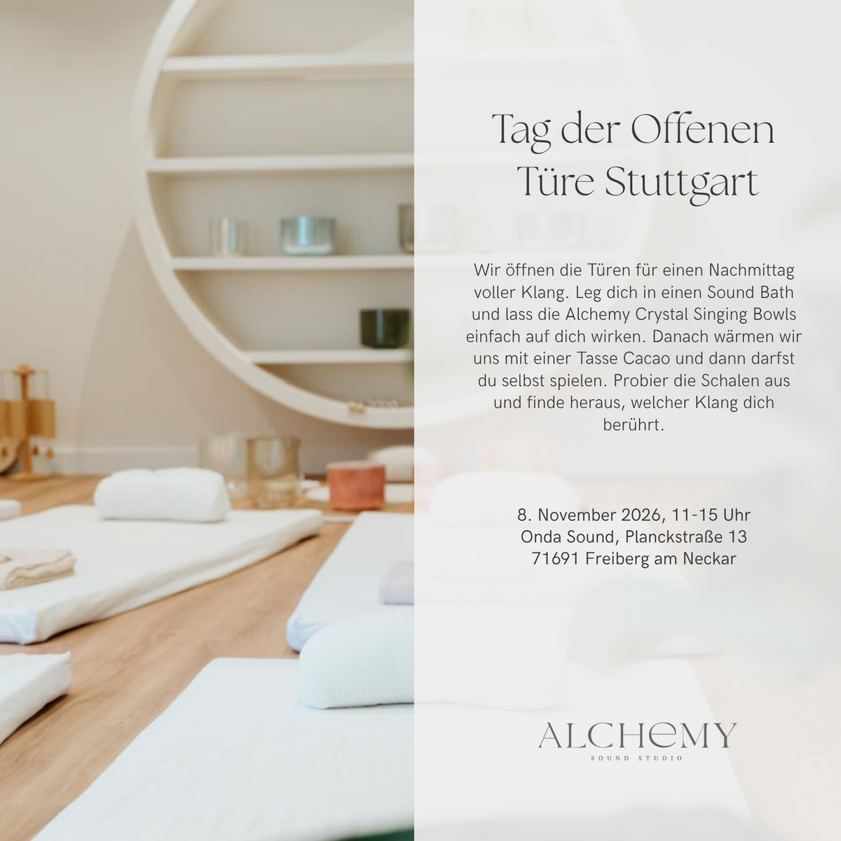 Open Day Stuttgart 8. November 2026